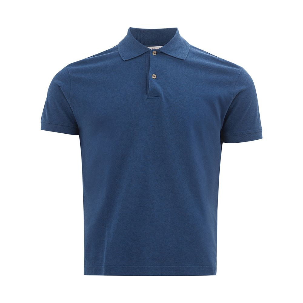 Luca Faloni Elegant Italian Cotton Blue Polo Shirt