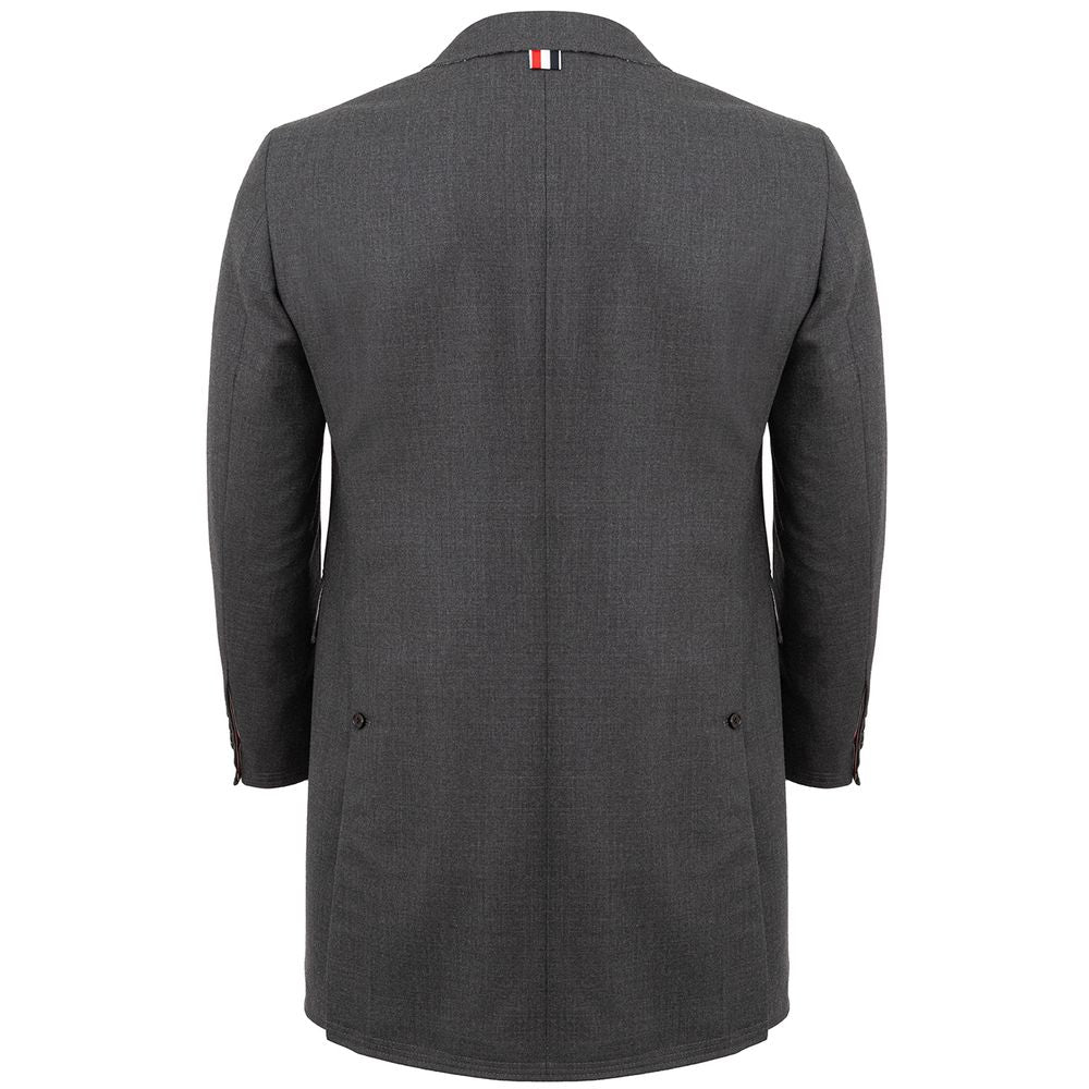 Thom Browne Elegant Gray Wool Jacket for Men