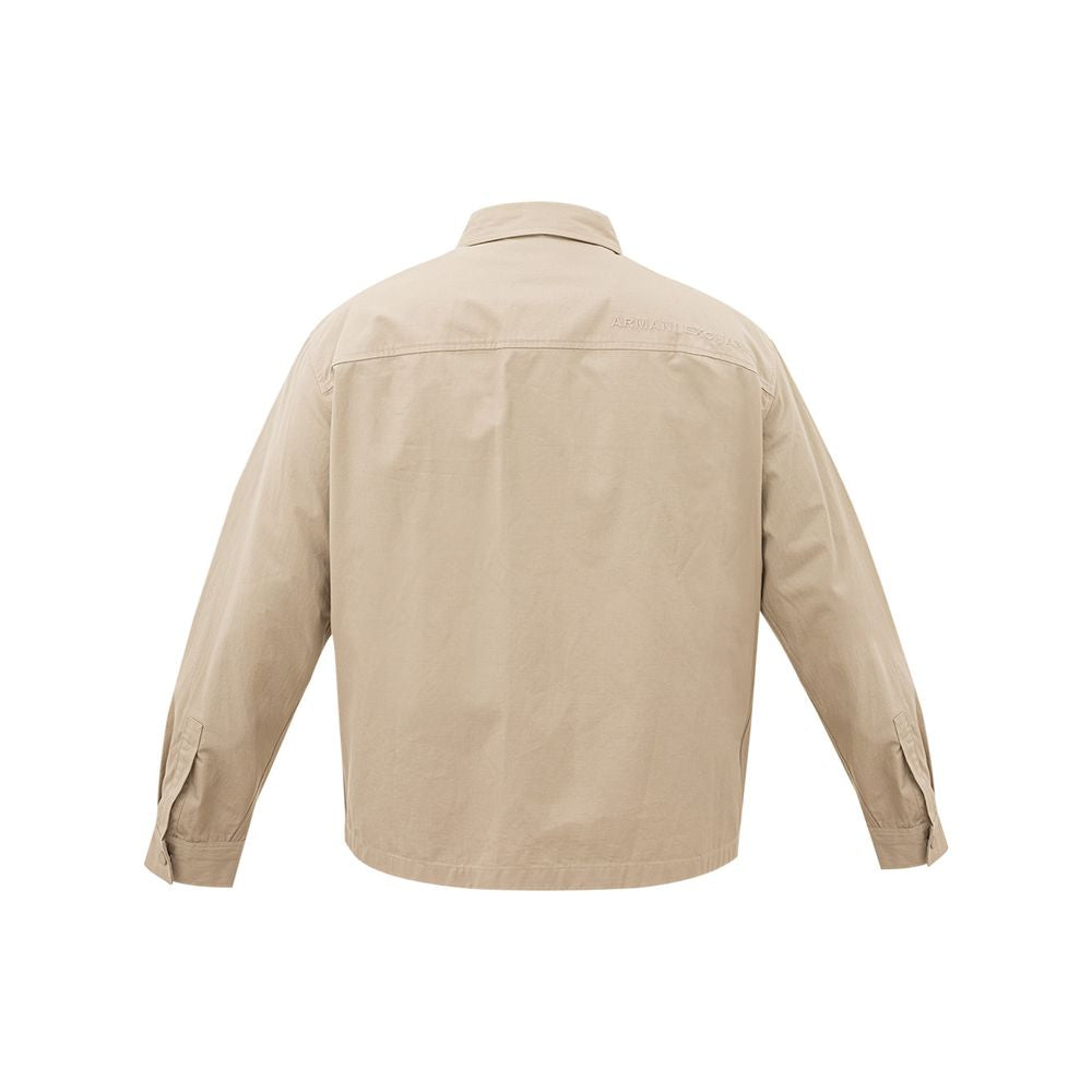 Armani Exchange Beige Cotton Classic Shirt