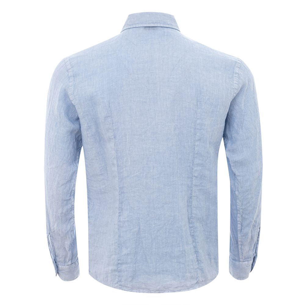 Gran Sasso Elegant Light Blue Linen Men's Shirt