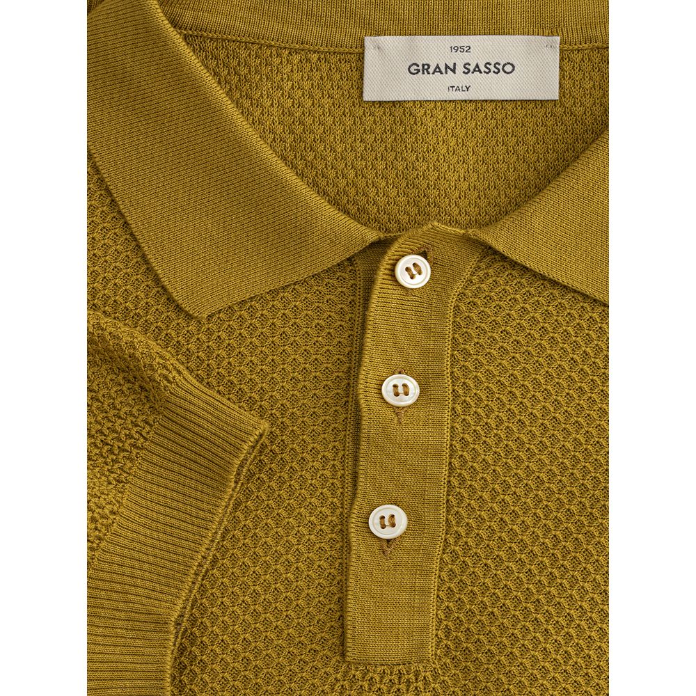 Gran Sasso Chic Green Cotton Polo for the Modern Gentleman