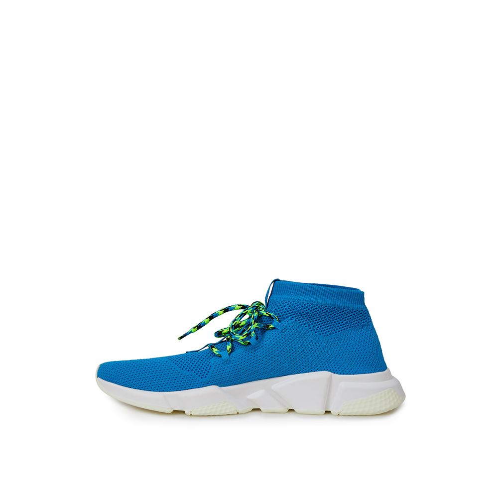 Balenciaga Chic Blue Cotton Sneakers for Trend-Setters