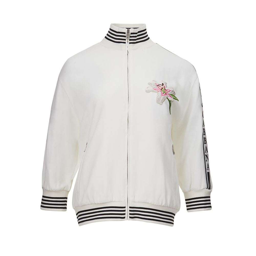 Dolce & Gabbana Chic White Cotton Sweater for Women