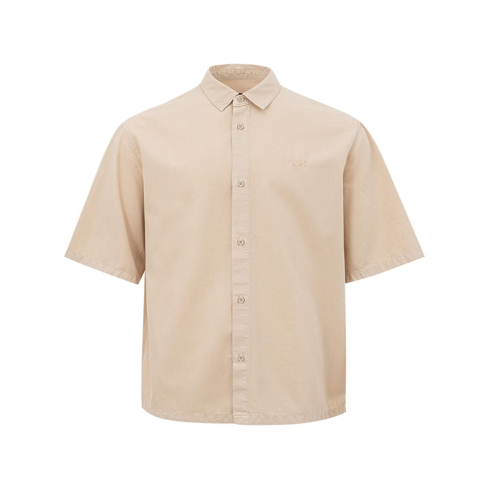 Armani Exchange Beige Lyocell Tailored Mens Shirt