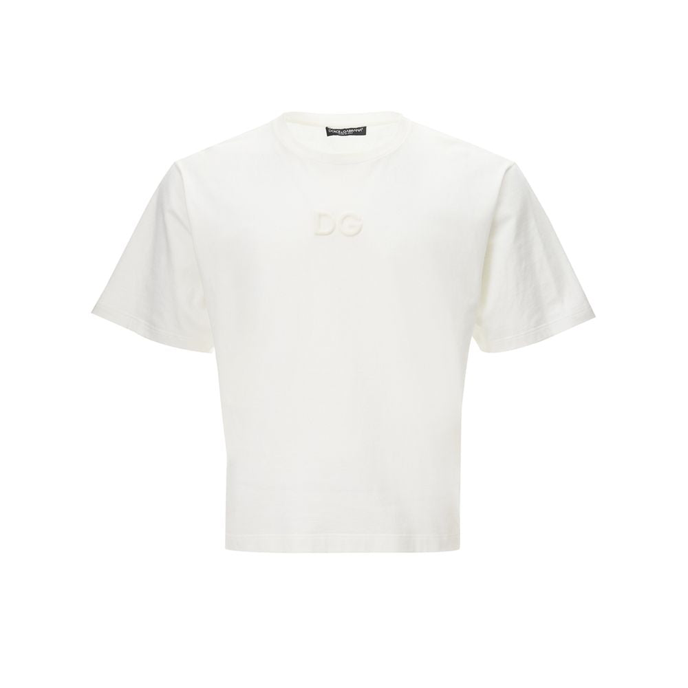 Dolce & Gabbana Elegant White Cotton Tee for Men