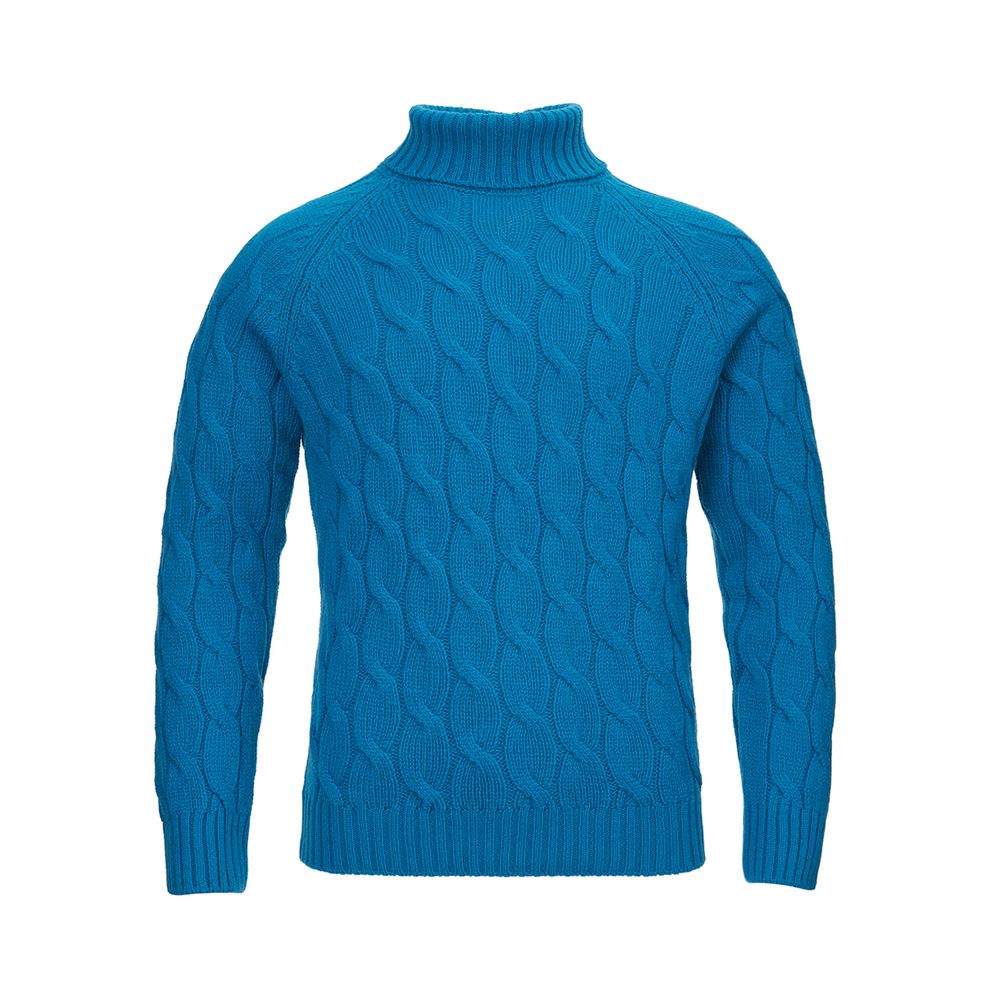 Gran Sasso Elegant Woolen Italian Blue Sweater