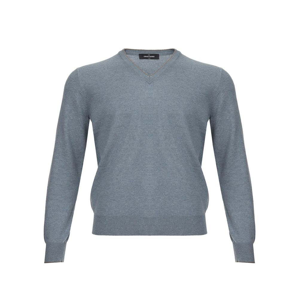 Gran Sasso Elegant Gray Cashmere Men's Sweater