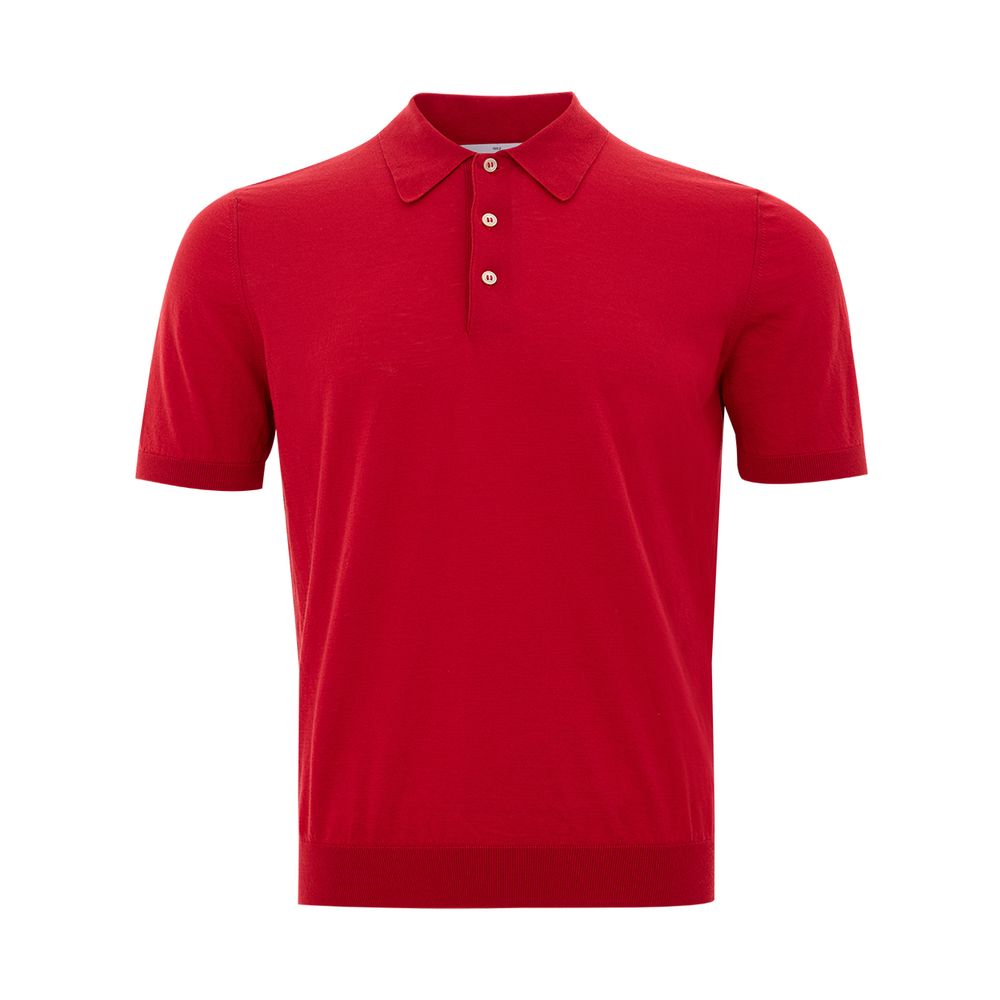 Gran Sasso Elegant Red Italian Cotton Polo Shirt