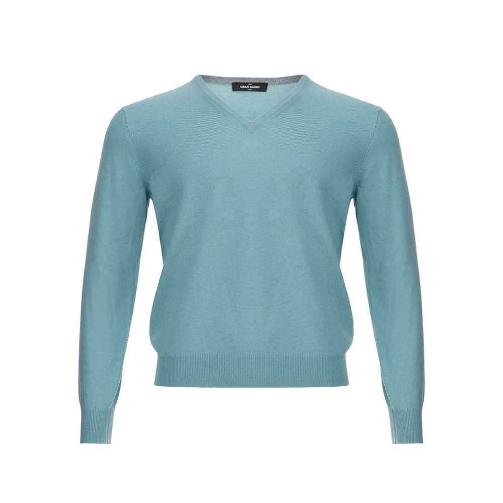 Gran Sasso Turquoise Cashmere Sweater for Men