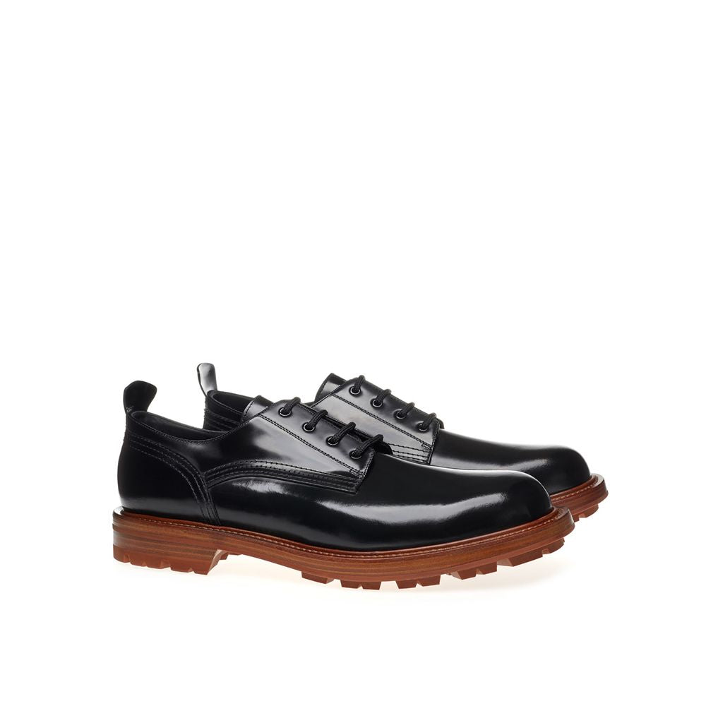 Alexander McQueen Elegant Black Leather Casual Men's Shoes