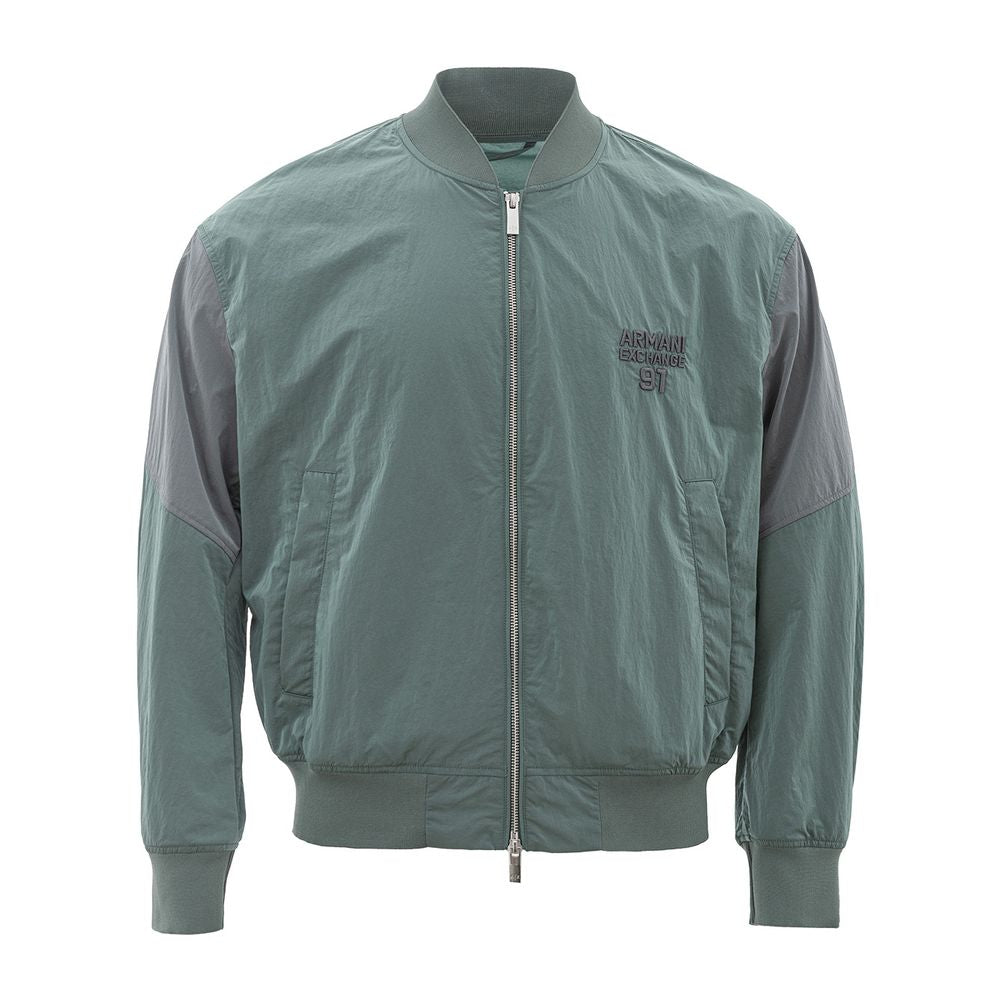 Armani Exchange Sleek Polyamide Green Jacket