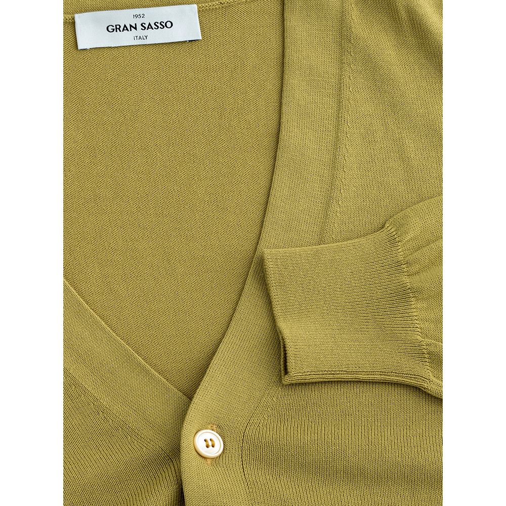 Gran Sasso Sunshine Yellow Wool Cardigan for Men