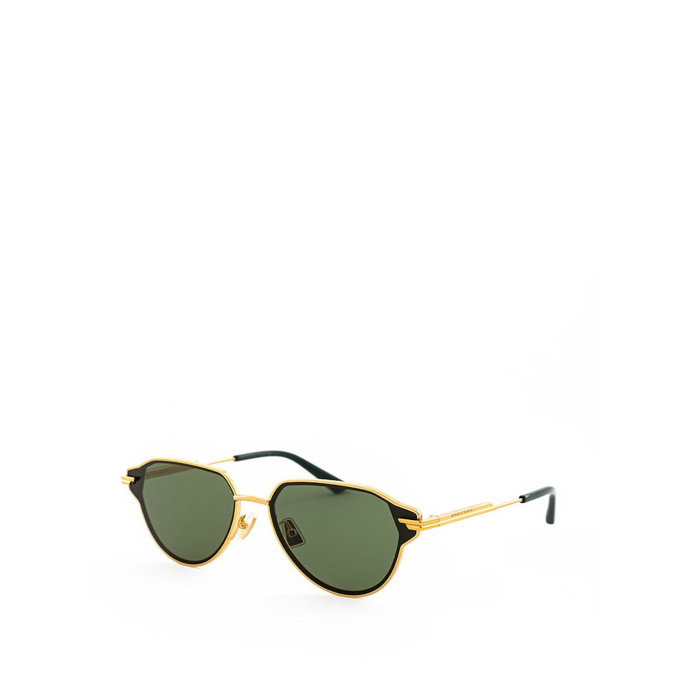 Bottega Veneta Elegant Gold-Toned Metal Sunglasses