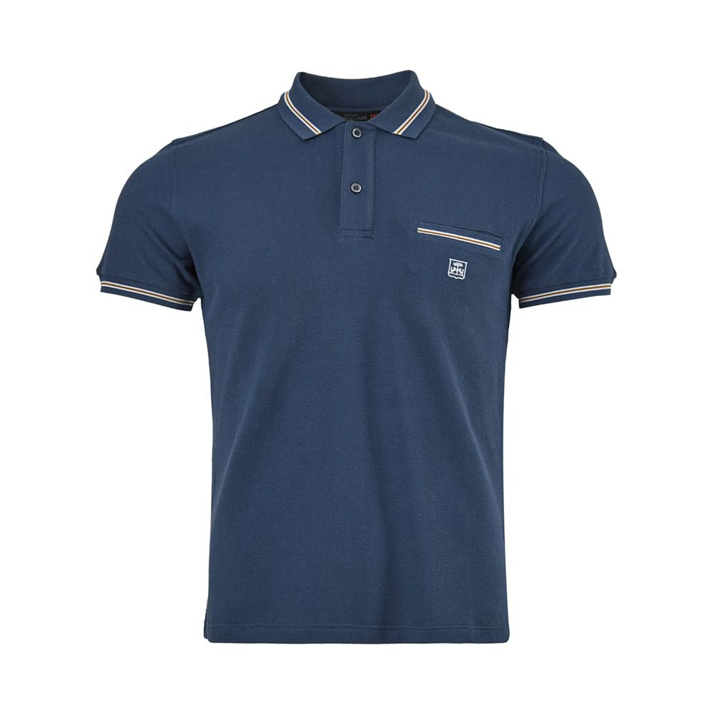 Corneliani Elegant Blue Cotton Polo Shirt for Men