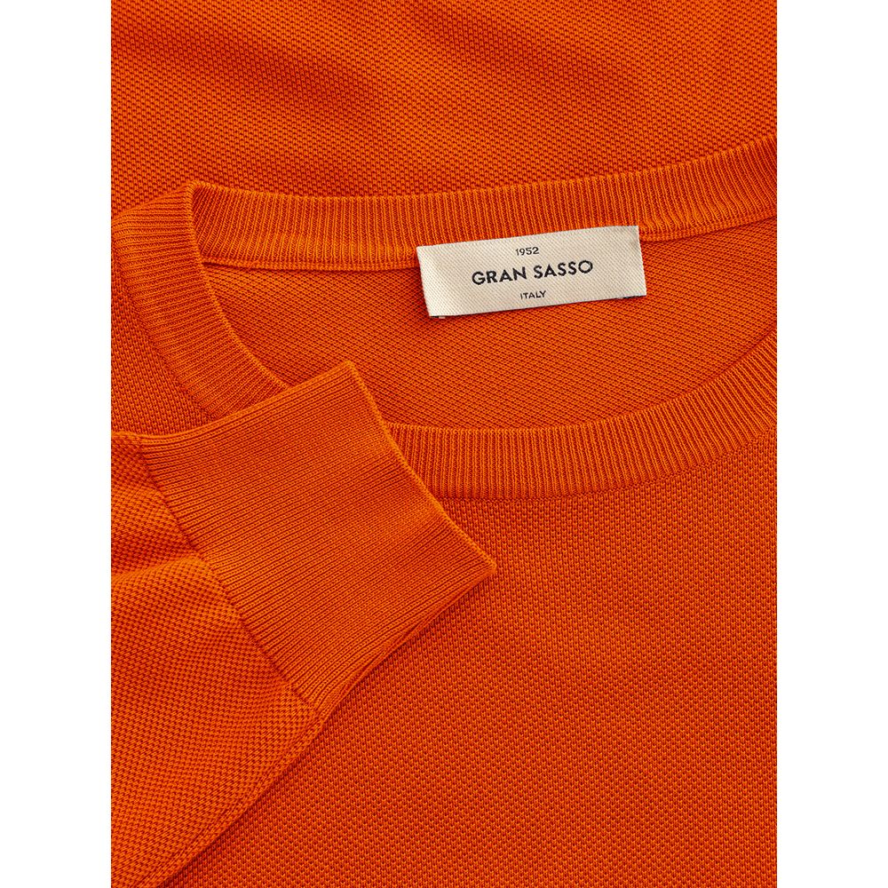 Gran Sasso Elegant Orange Cotton Sweater for Men