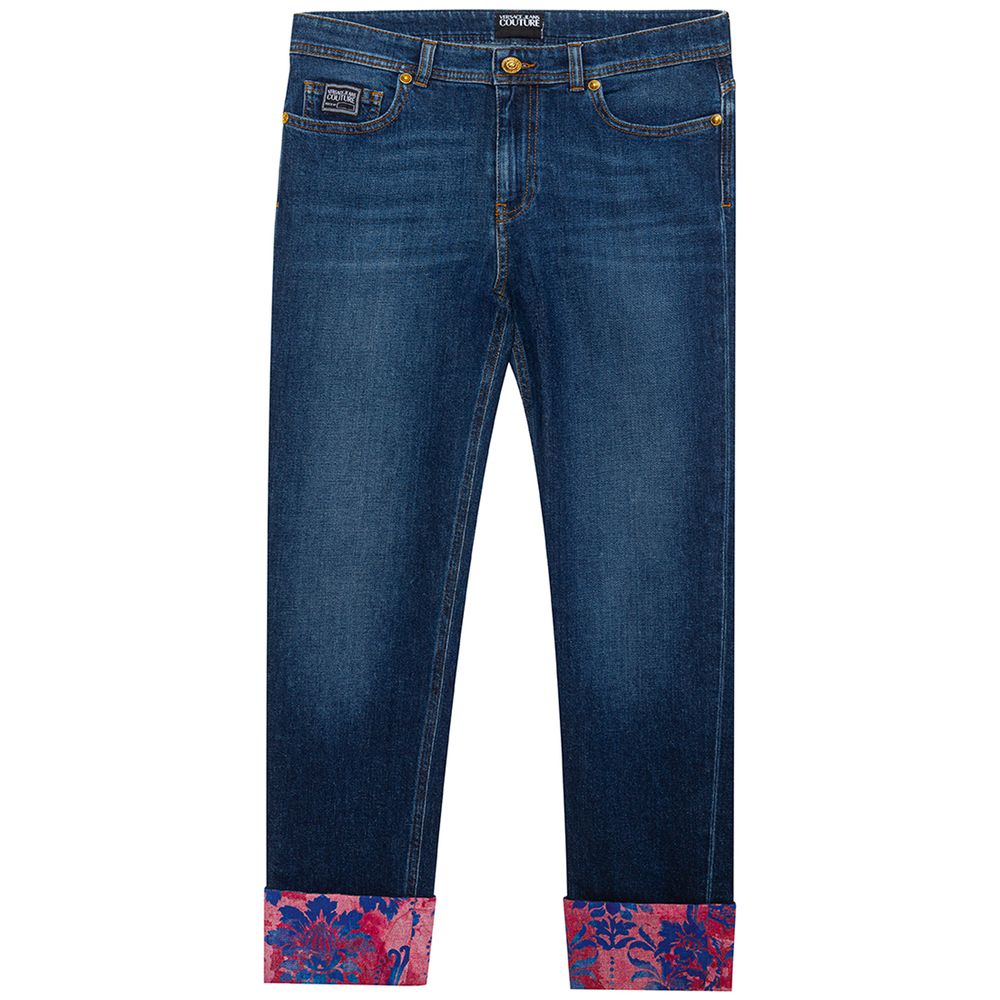 Versace Jeans Chic Blue Cotton Denim Delight