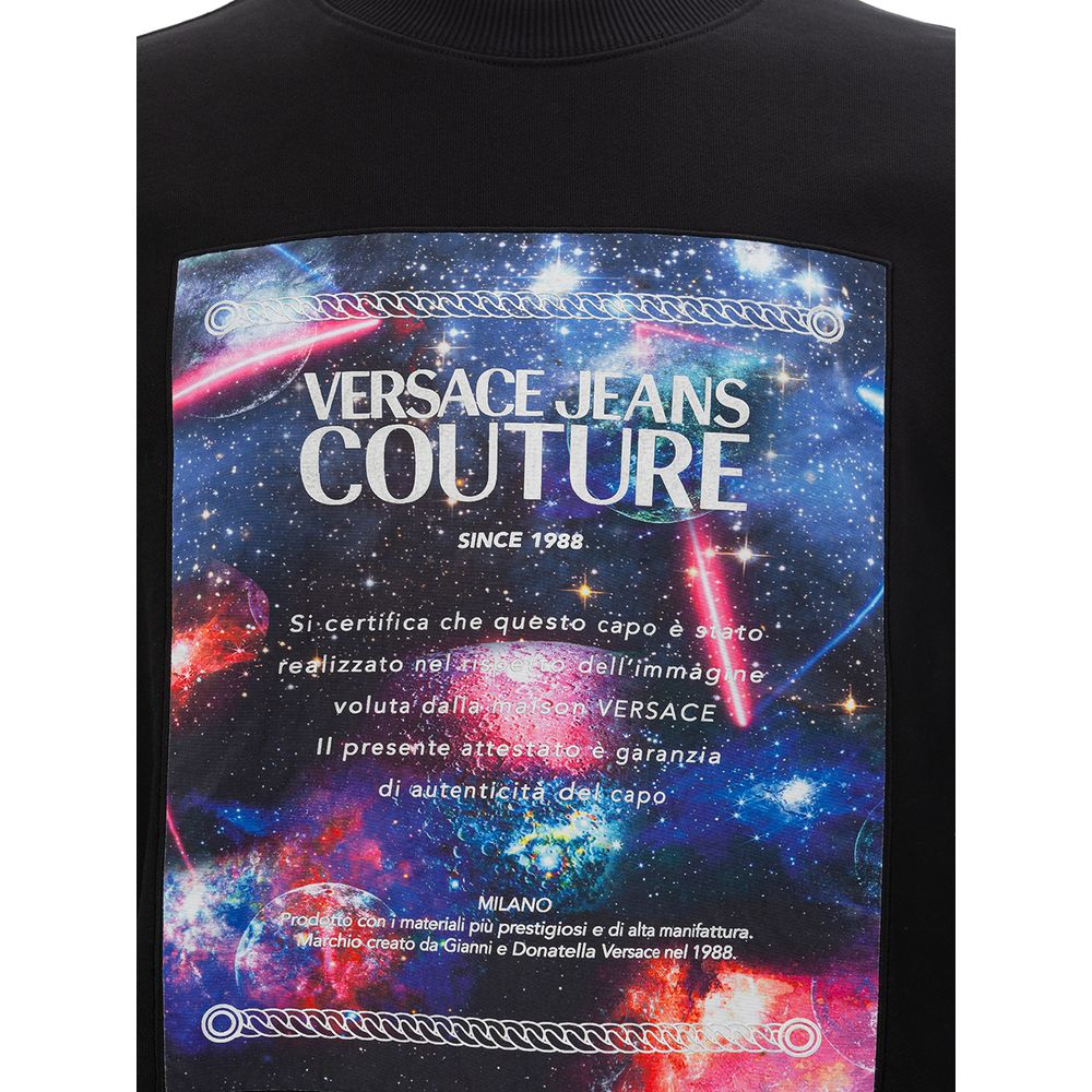 Versace Jeans Versace Cotton Black Sweater Luxury Men's Wear