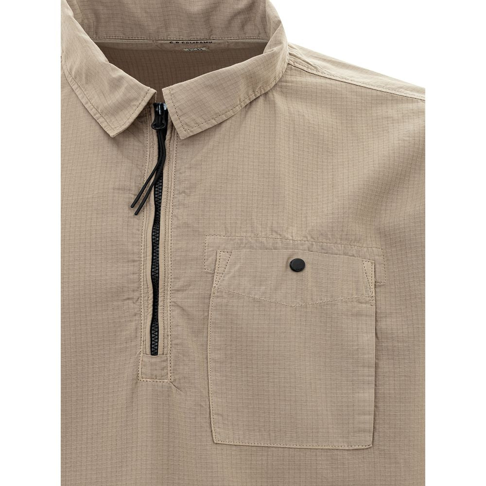 C.P. Company Cotton Button-Up Beige Shirt