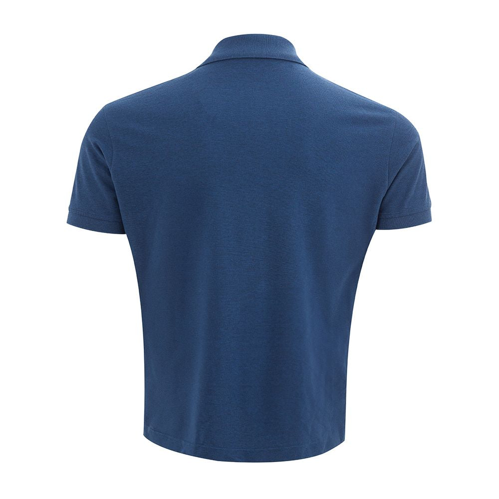 Luca Faloni Elegant Italian Cotton Blue Polo Shirt