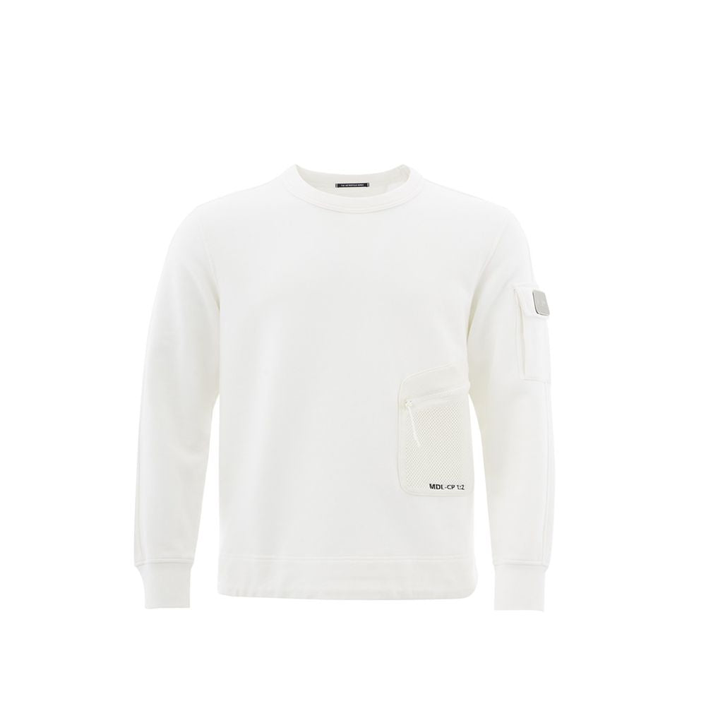 C.P. Company Chic White Cotton Sweater for the Modern Man