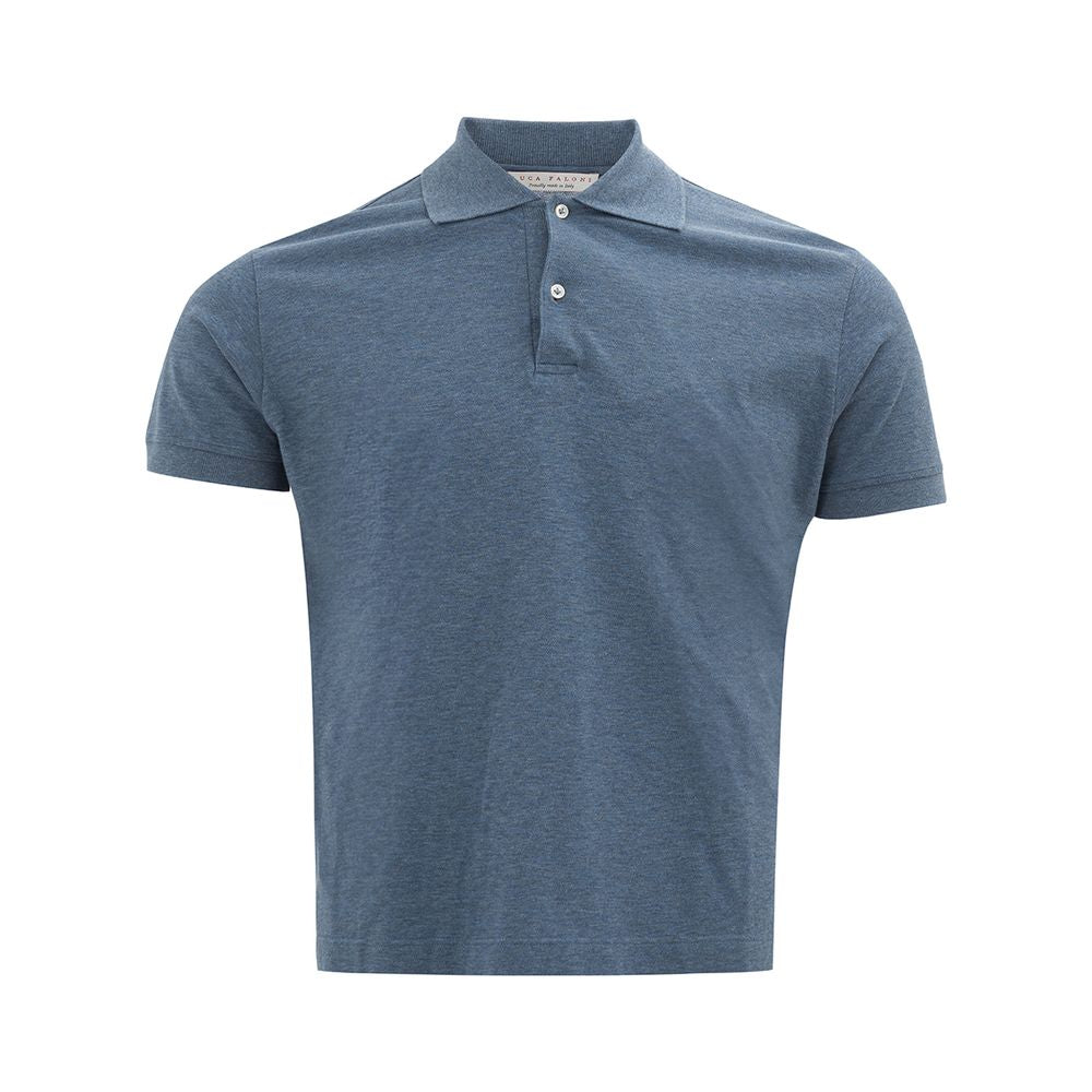 Luca Faloni Fine Cotton Polo in Blue