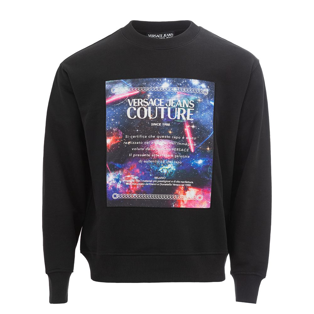 Versace Jeans Versace Cotton Black Sweater Luxury Men's Wear