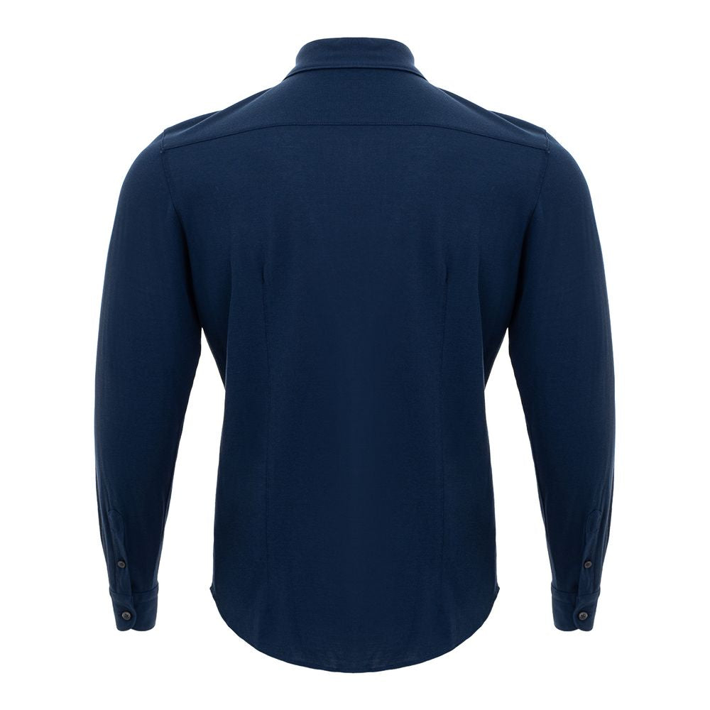 Gran Sasso Chic Blue Italian Cotton Shirt