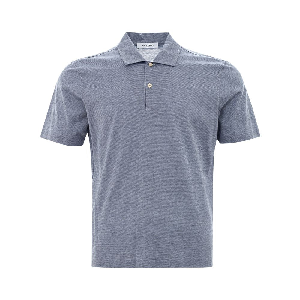 Gran Sasso Elegant Blue Cotton Polo for Refined Style