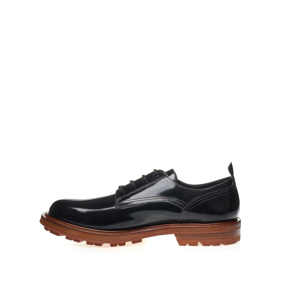 Alexander McQueen Elegant Black Leather Casual Men's Shoes