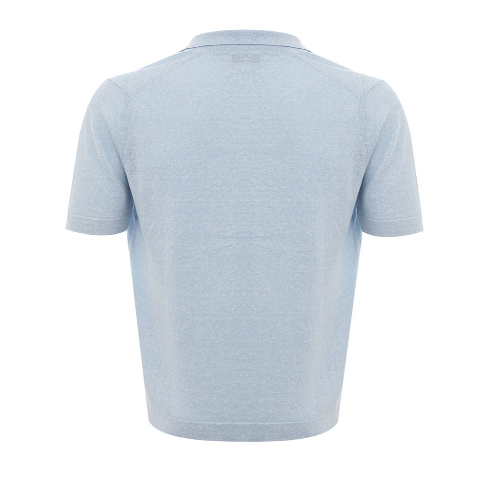 Gran Sasso Italian Elegance in Light Blue - Linen & Cotton Blend