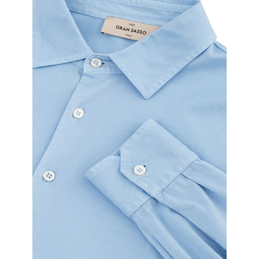 Gran Sasso Elevated Light Blue Cotton Shirt for Men