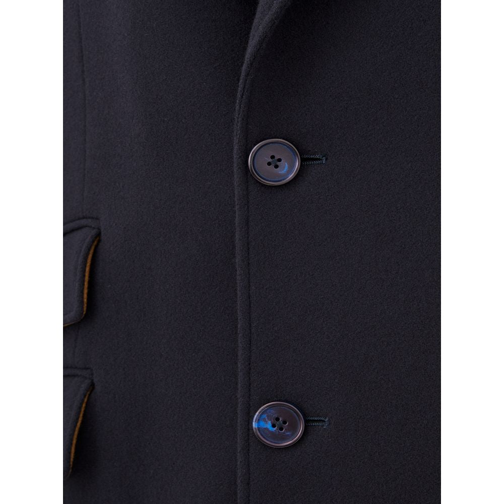 Dolce & Gabbana Elegant Woolen Charm - Men's Luxury Blue Jacket