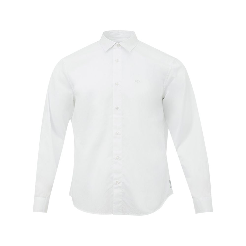 Armani Exchange Elevated White Cotton Classic Shirt