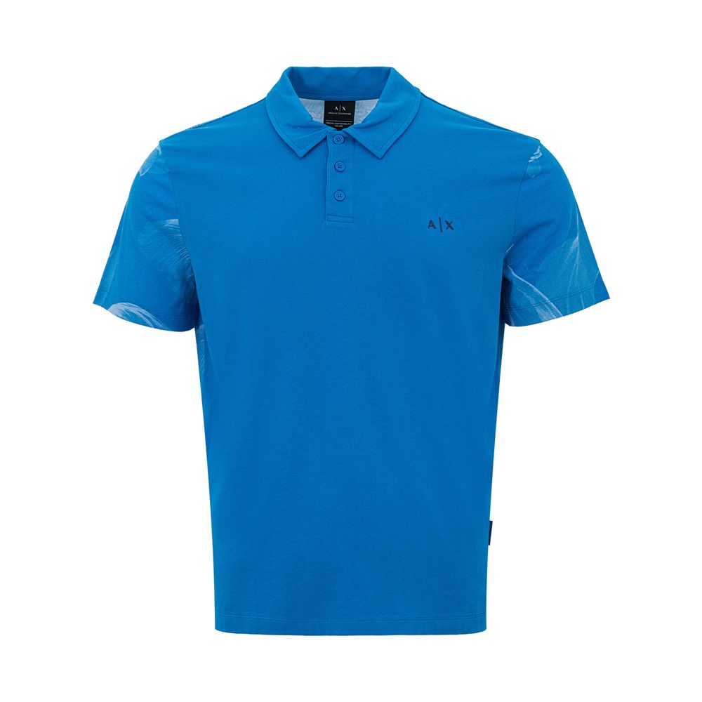 Armani Exchange Sleek Blue Cotton Polo for Men