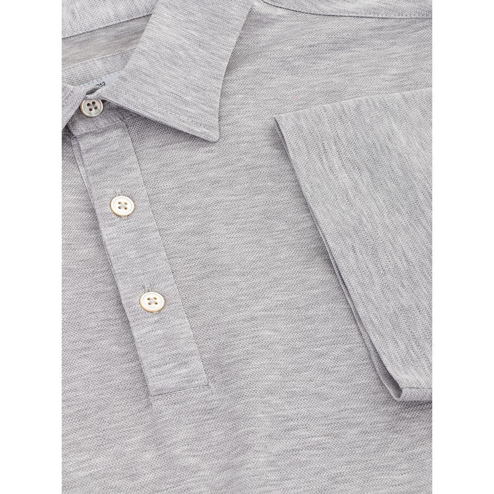 Gran Sasso Elegant Gray Cotton Polo Shirt