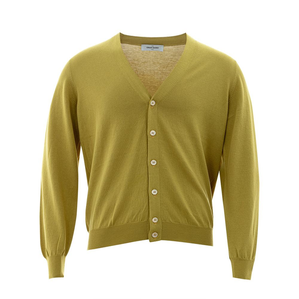 Gran Sasso Sunshine Yellow Wool Cardigan for Men