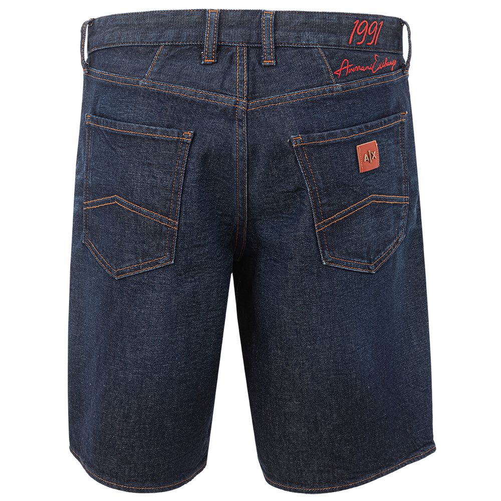 Armani Exchange Chic Blue Cotton Shorts for Men