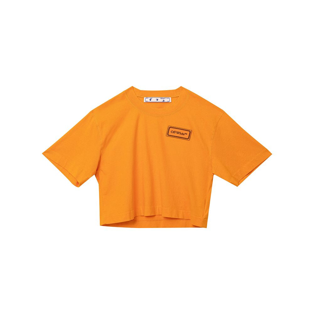 Off-White Radiant Orange Cotton Tee for Trendsetters