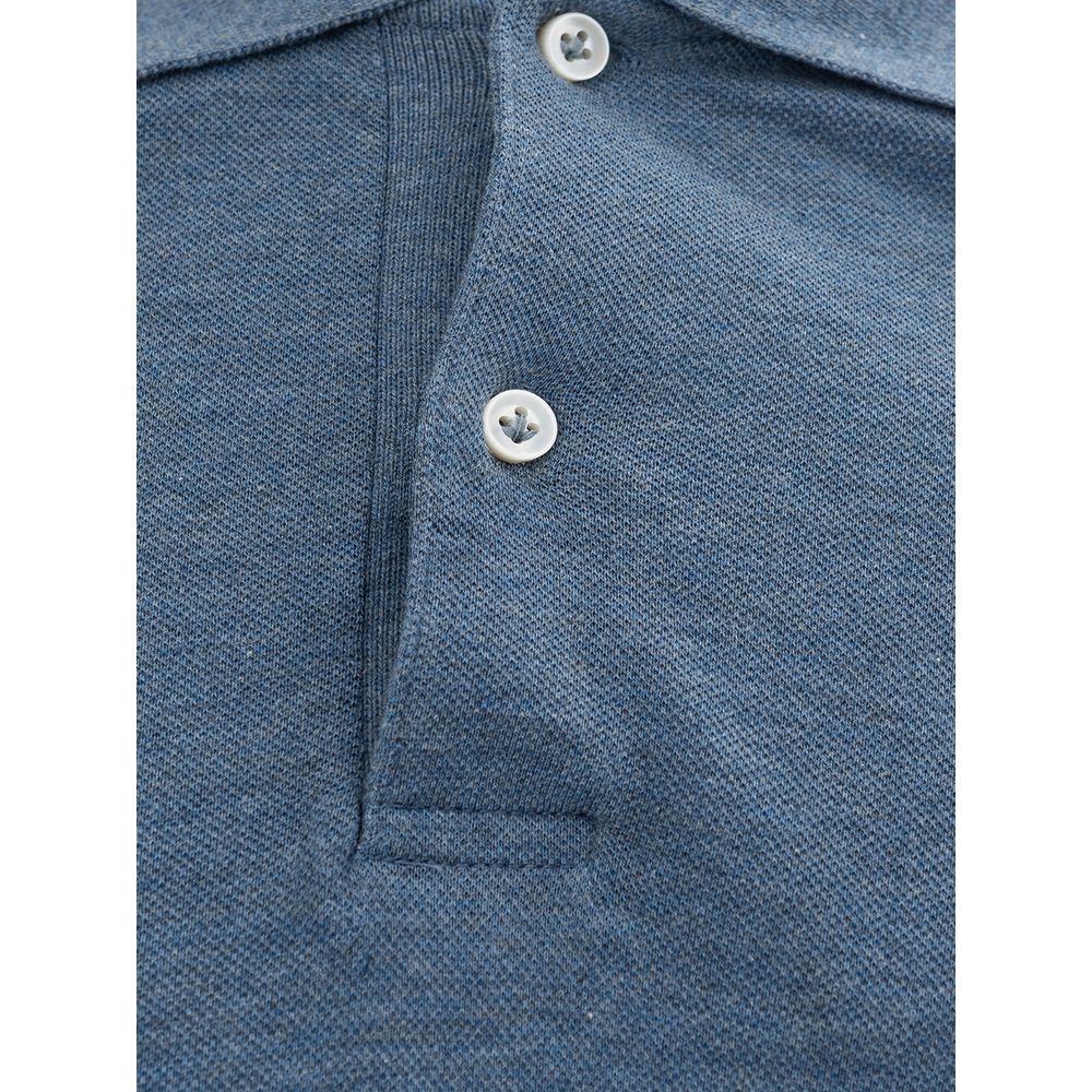 Luca Faloni Fine Cotton Polo in Blue