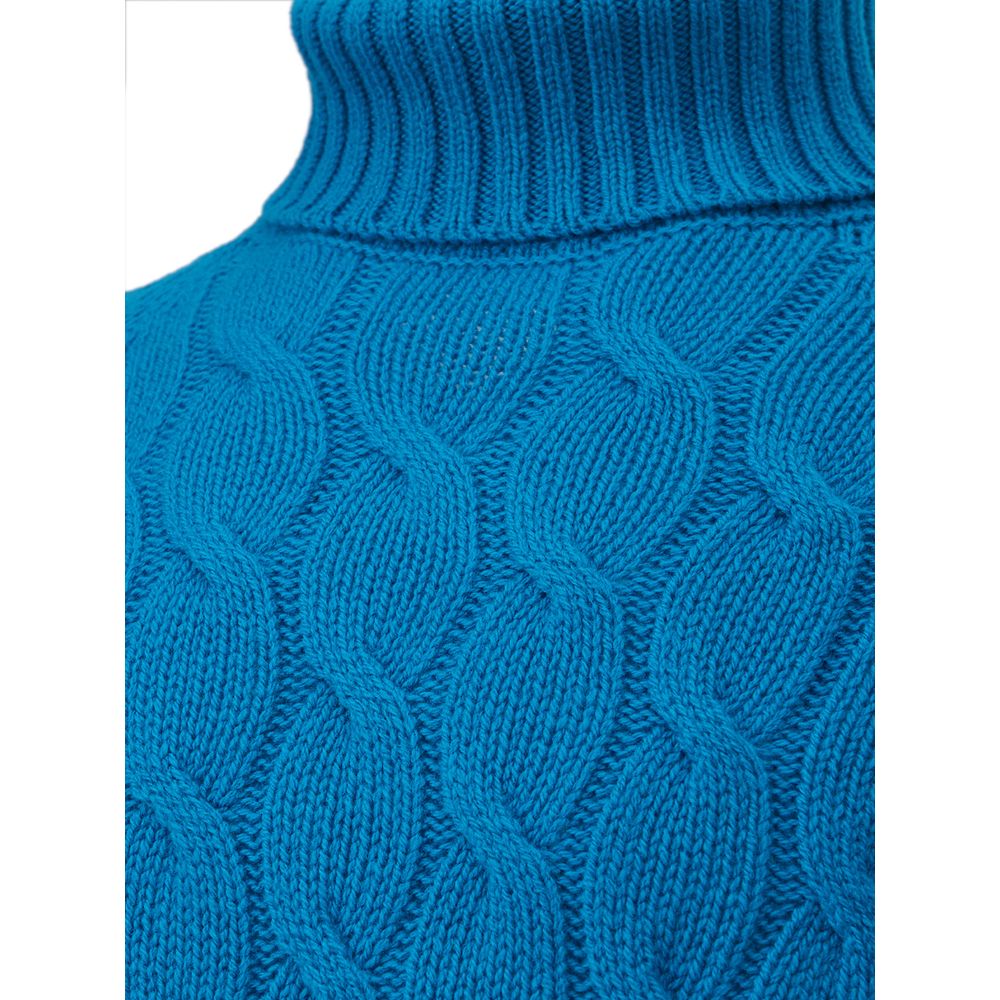 Gran Sasso Elegant Woolen Italian Blue Sweater