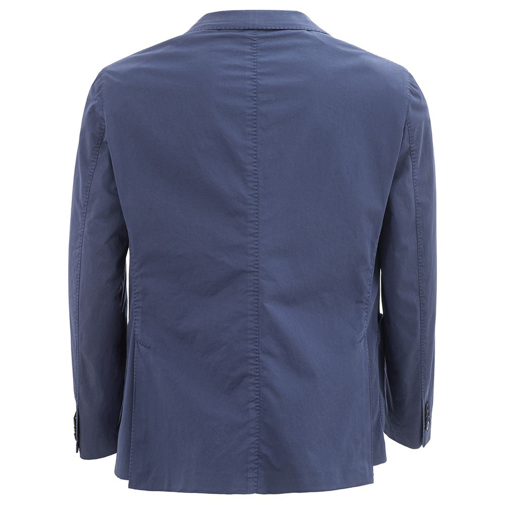 Pal Zileri Elegant Blue Cotton Jacket