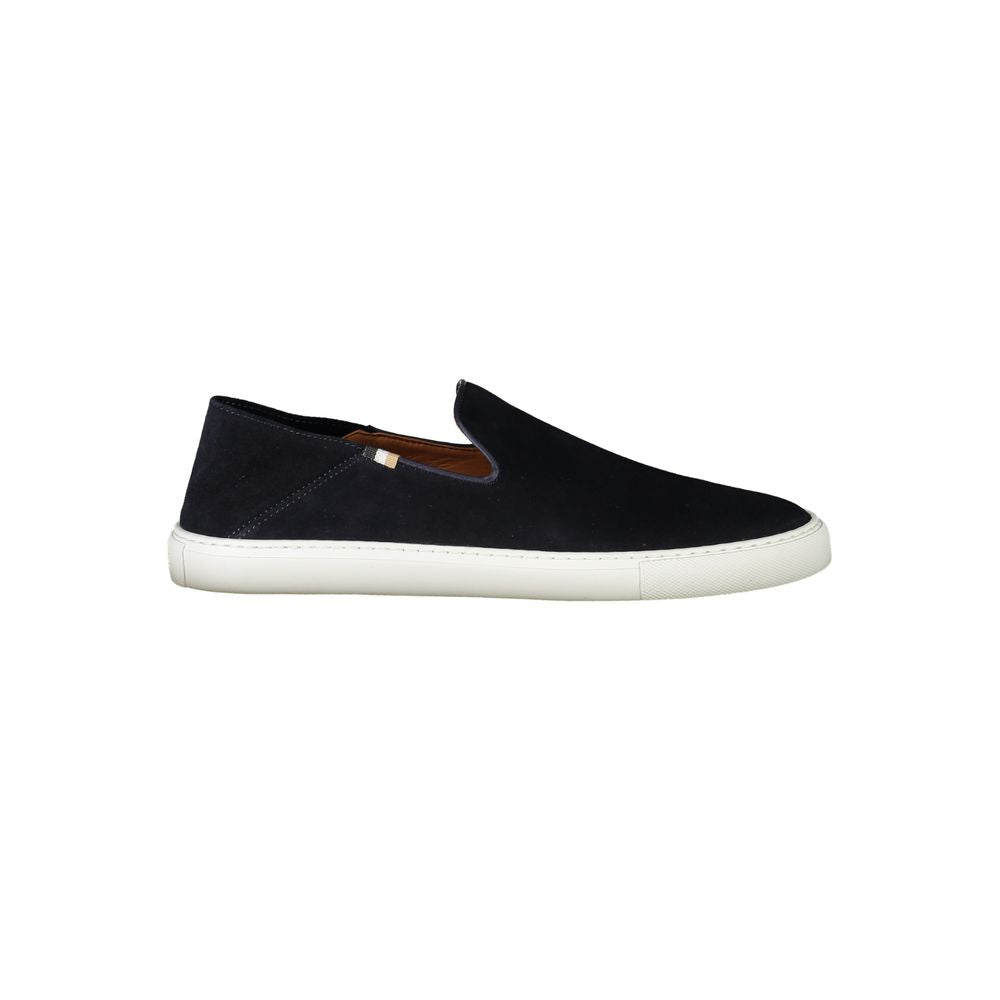 Hugo Boss Sleek Blue Slip-On Sneakers with Contrast Sole