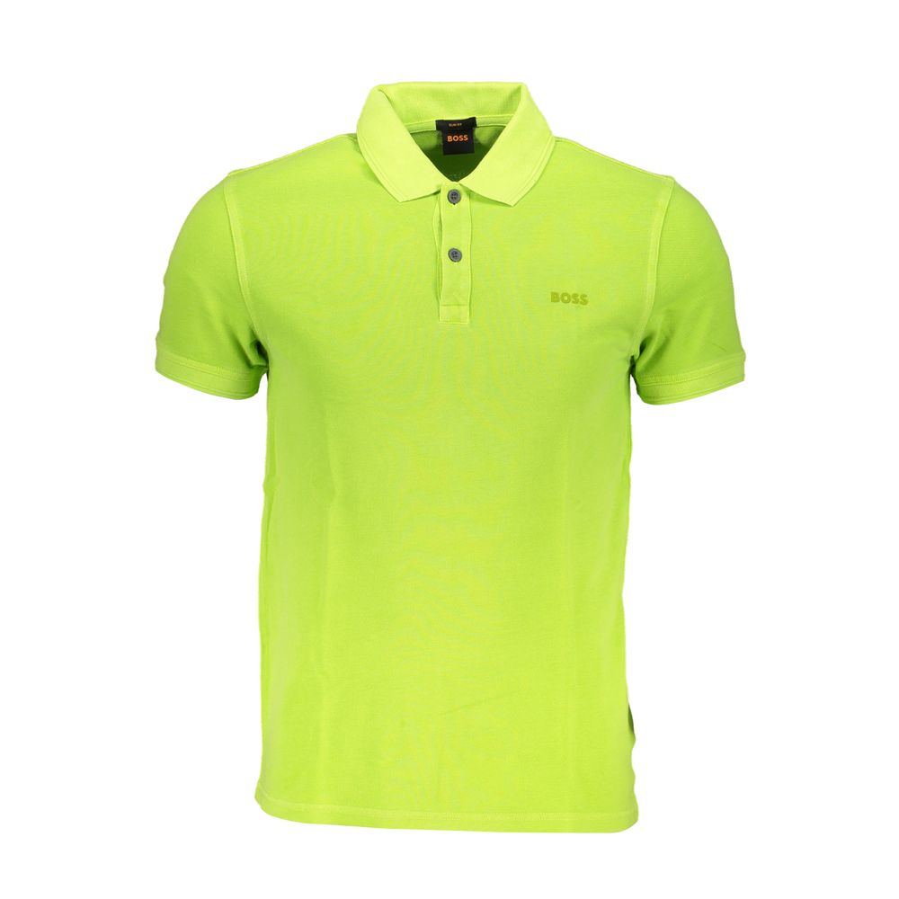 Hugo Boss Sleek Slim Fit Green Polo for Sophisticated Style