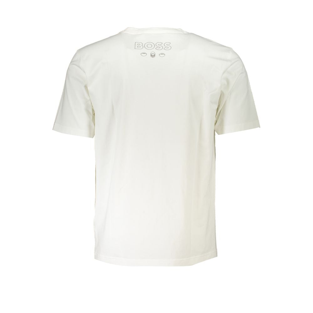 Hugo Boss Sleek Crew Neck Designer Tee with Print Detail