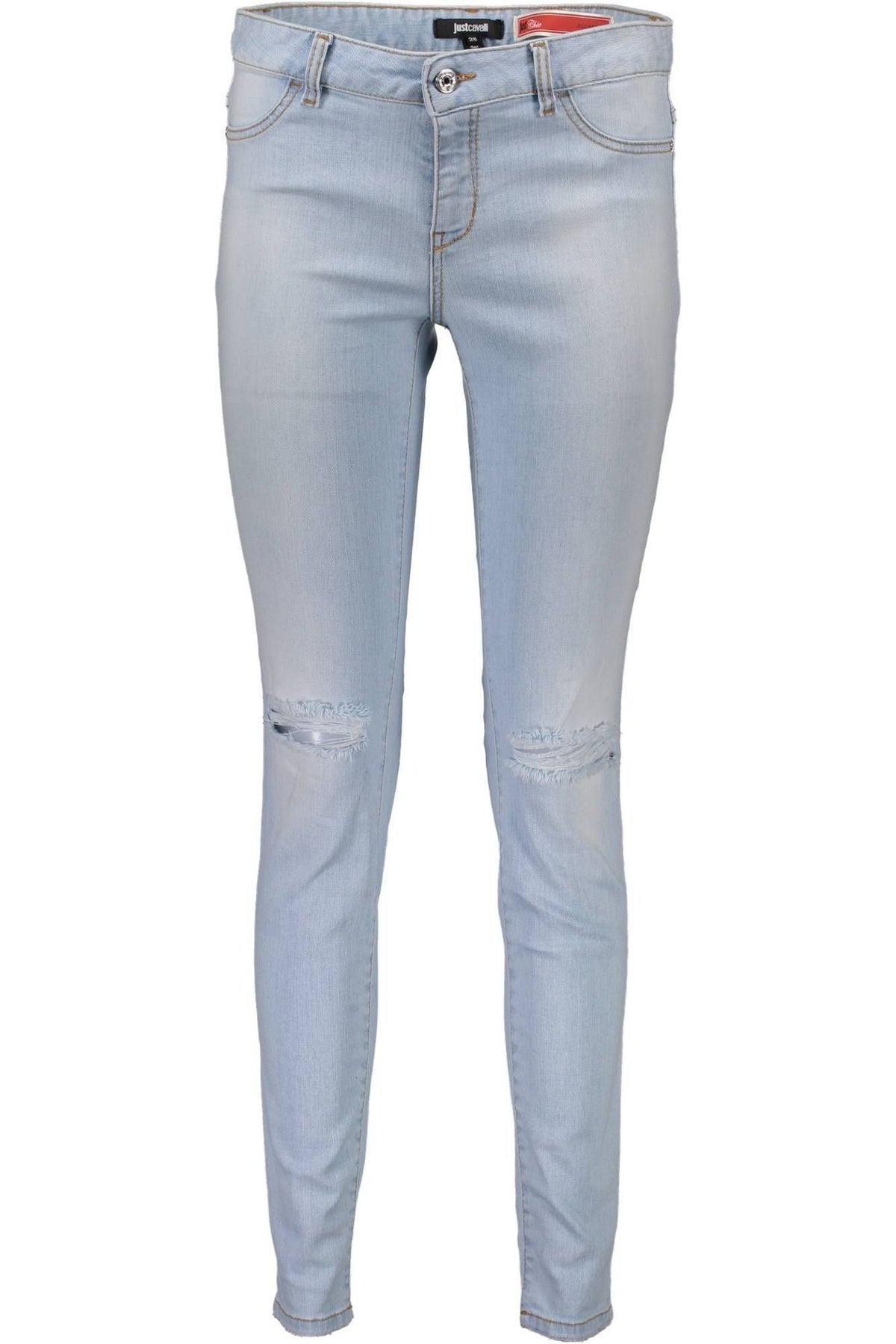 Just Cavalli Elegant Faded Light Blue Denim Jeans