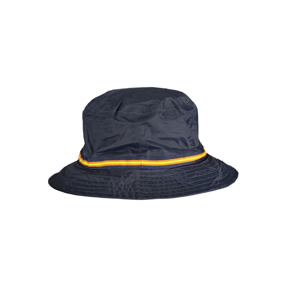 K-WAY Chic Waterproof Blue Bucket Hat with Contrast Details