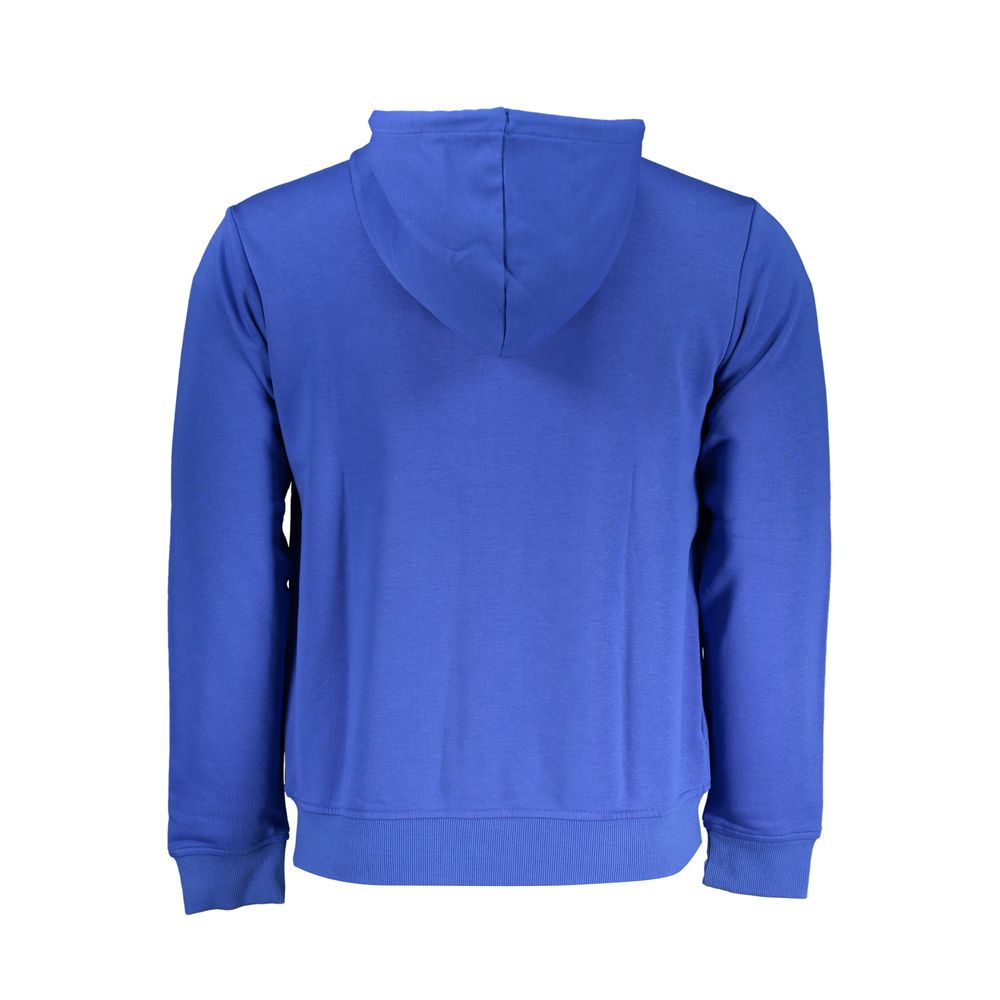 K-WAY Chic Blue Hooded Sweatshirt with Contrast Details