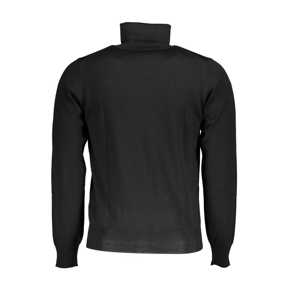 K-WAY Turtleneck Wool Sweater with Sleek Logo Detail