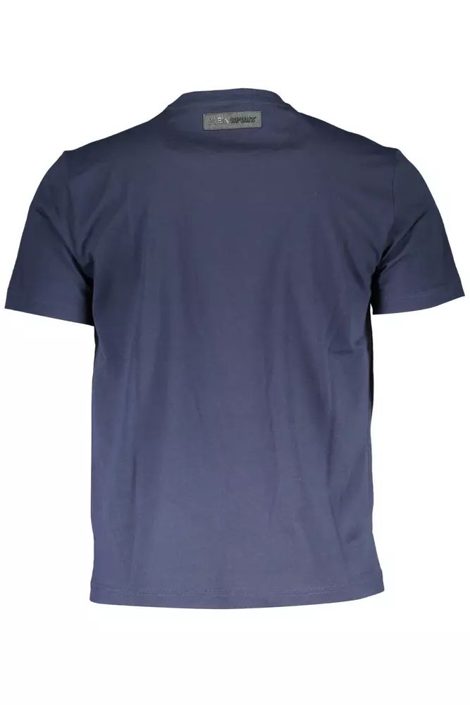 Plein Sport Electric Blue Cotton Tee with Exclusive Print