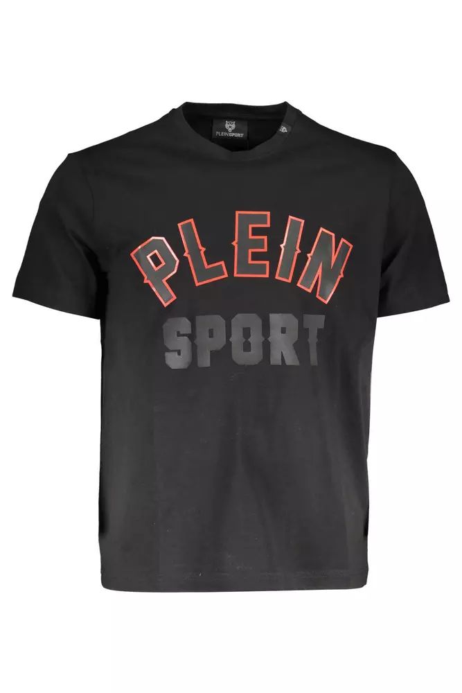 Plein Sport Elevated Athletic Black Tee with Iconic Print